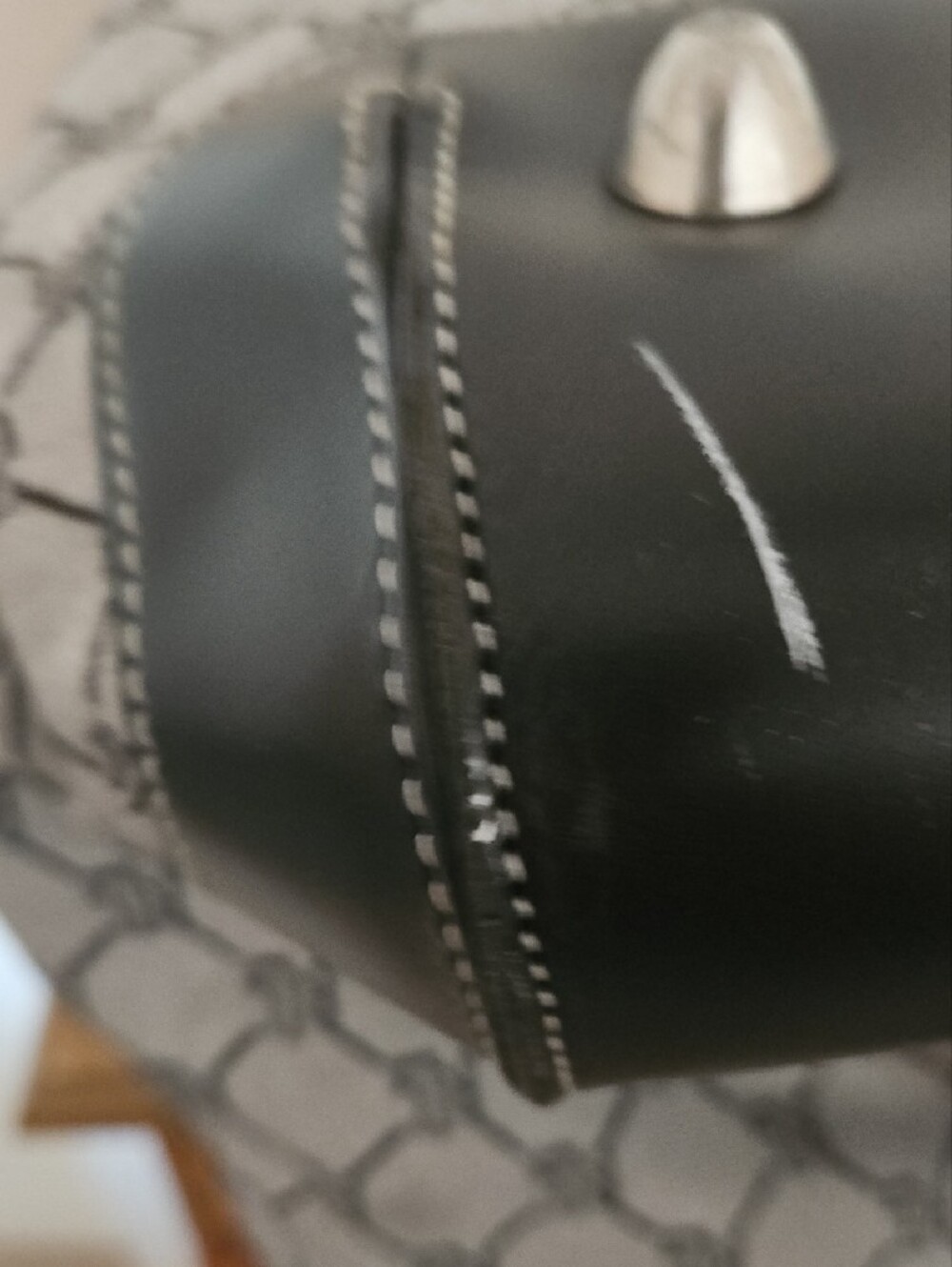 Lauren Ralph Lauren Blue & Gray Travel Bag with Blue Leather Trim - Picture 10 of 13
